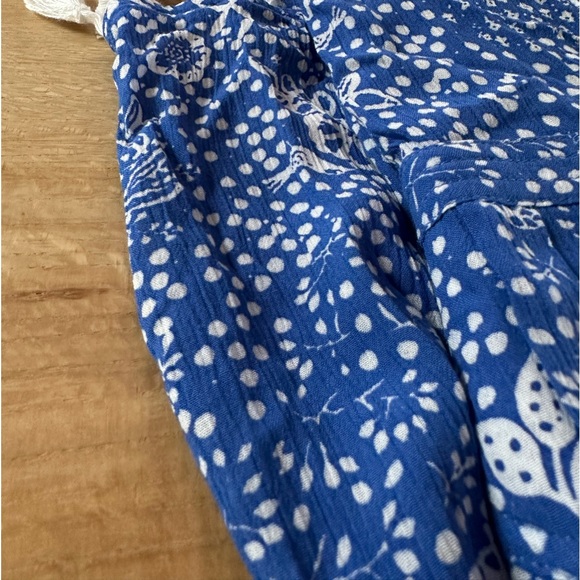 Poupette St Barth Elodie Tassle Mini Dress in Blue Garden - S - Picture 11 of 12